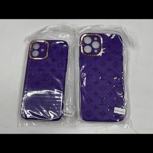 Purple LV IPhone 12 & Pro Max Cases